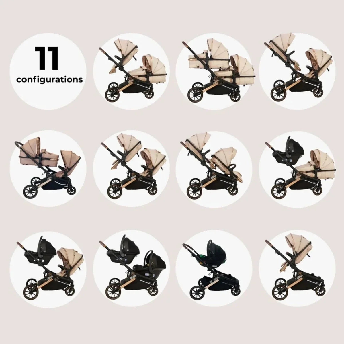 My Babiie MB33 Tandem Pushchair - Giraffe