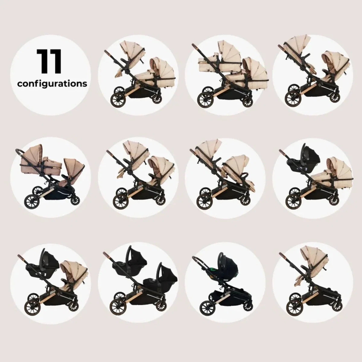My Babiie MB33 Twin Travel System - Giraffe
