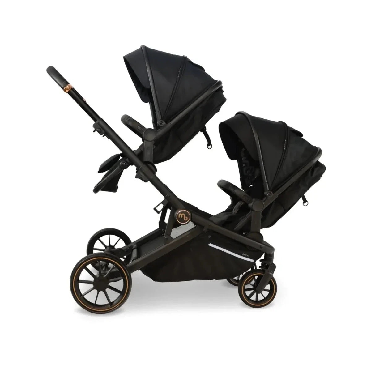 My Babiie MB33 Twin Travel System - Black Leopard