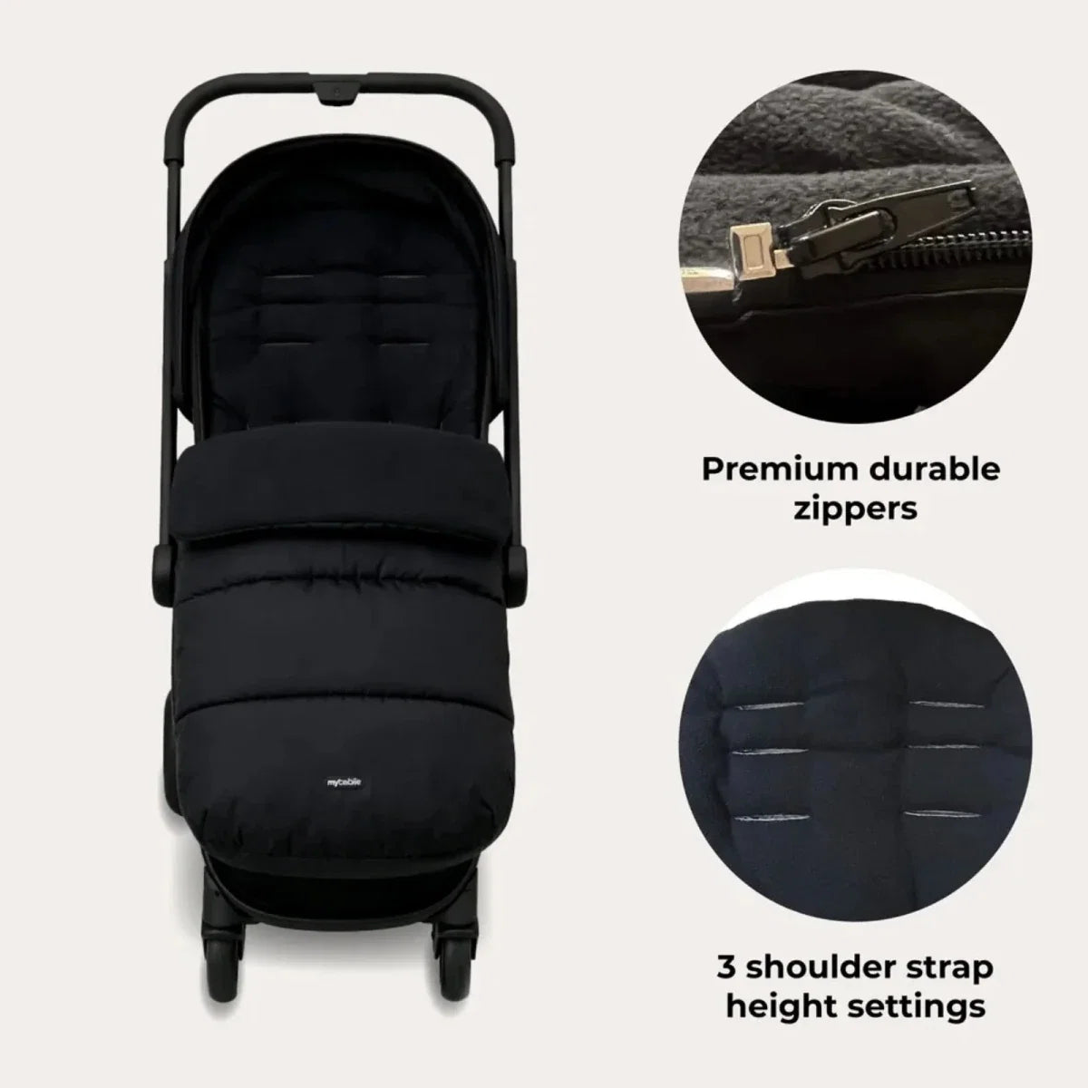 My Babiie MB33 Twin Travel System - Black Leopard