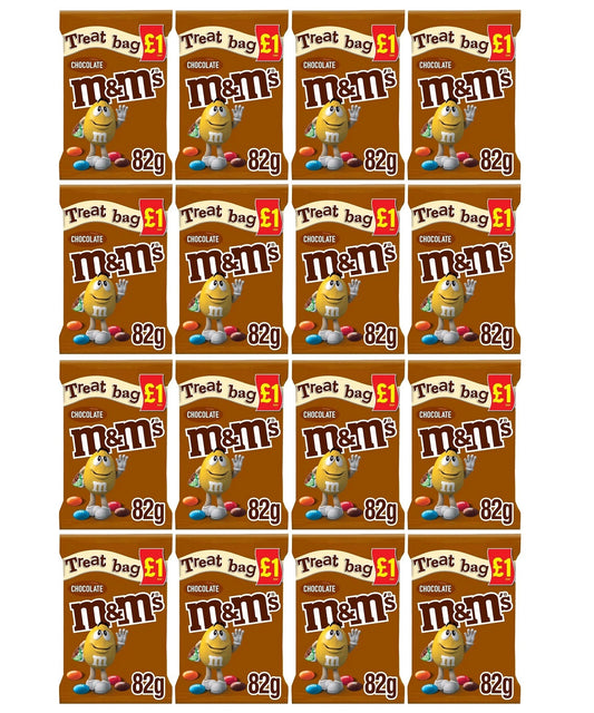 16 x M&m's Chocolate Treat Bag - 82GM