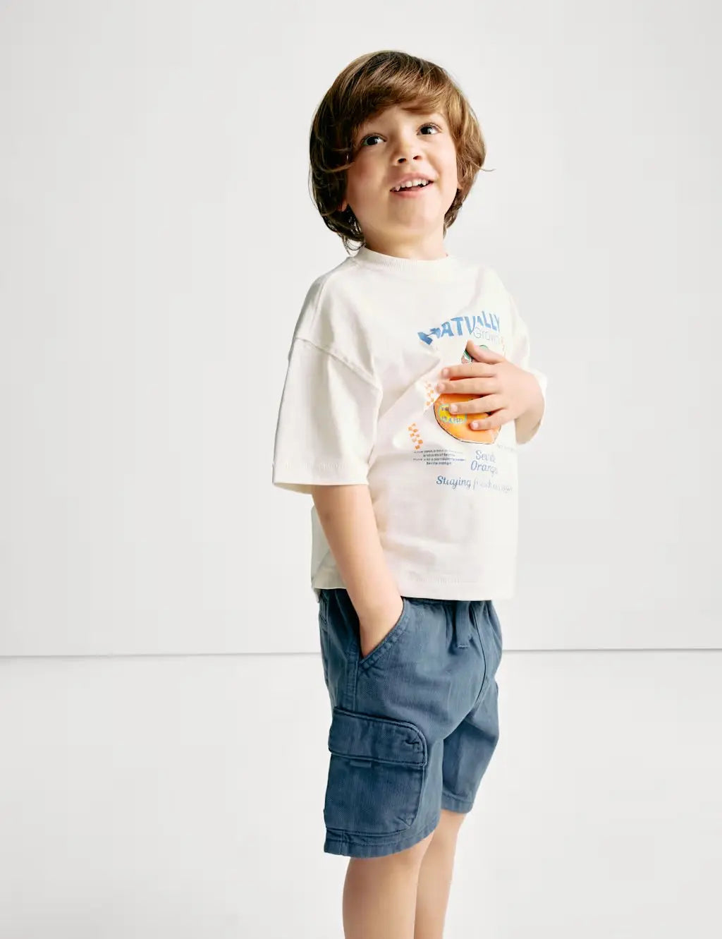 M&S Cotton Rich Cargo Shorts (2-8 Yrs)