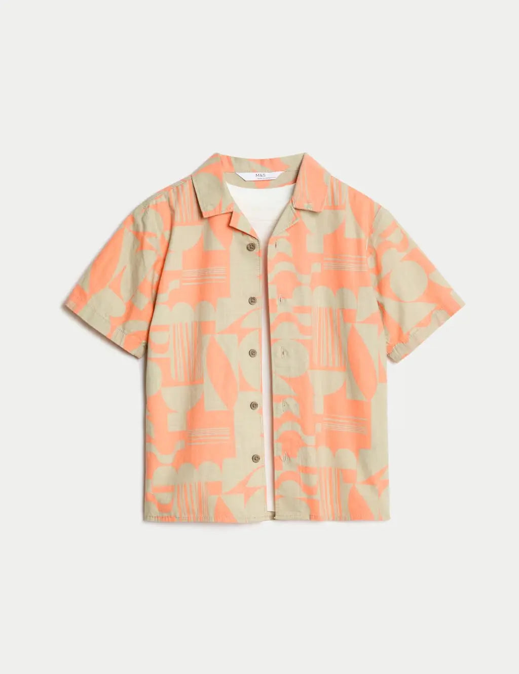 M&S Pure Cotton Printed Shirt & T-Shirt Set (2-16 Yrs)