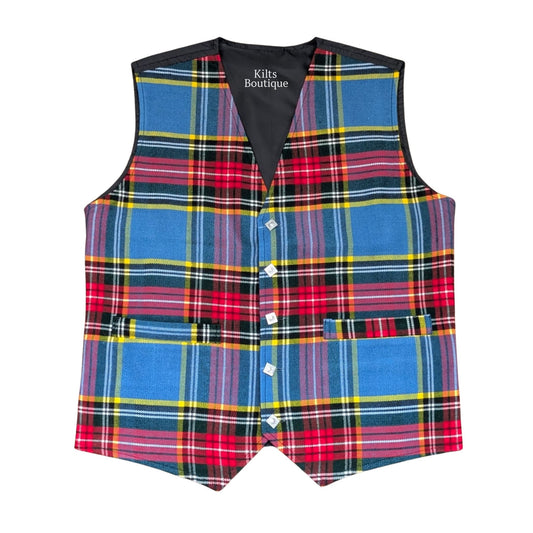 Macbeth Tartan Men’s Waistcoat – Traditional Scottish Plaid Vest for Highland Dress