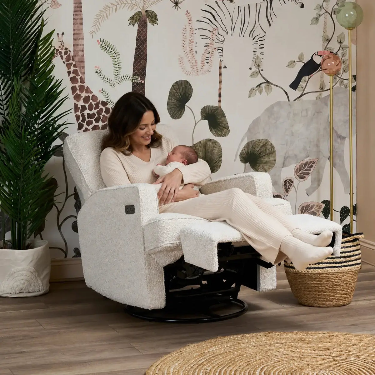 Madison Electric Recliner Nursing Chair Bouclé