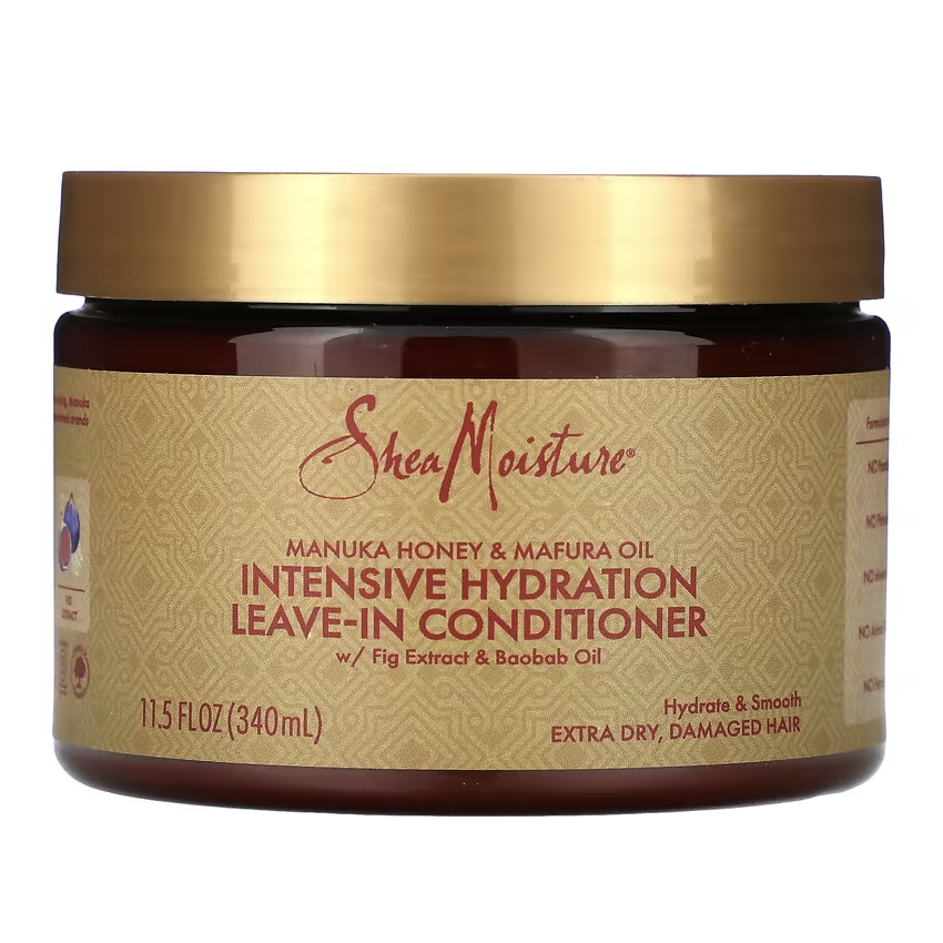Shea Moisture Manuka Honey & Mafura Oil Intensive Hydration Leave-In Conditioner 11.5 oz / 340 ml - Deep Hydration & Frizz Control