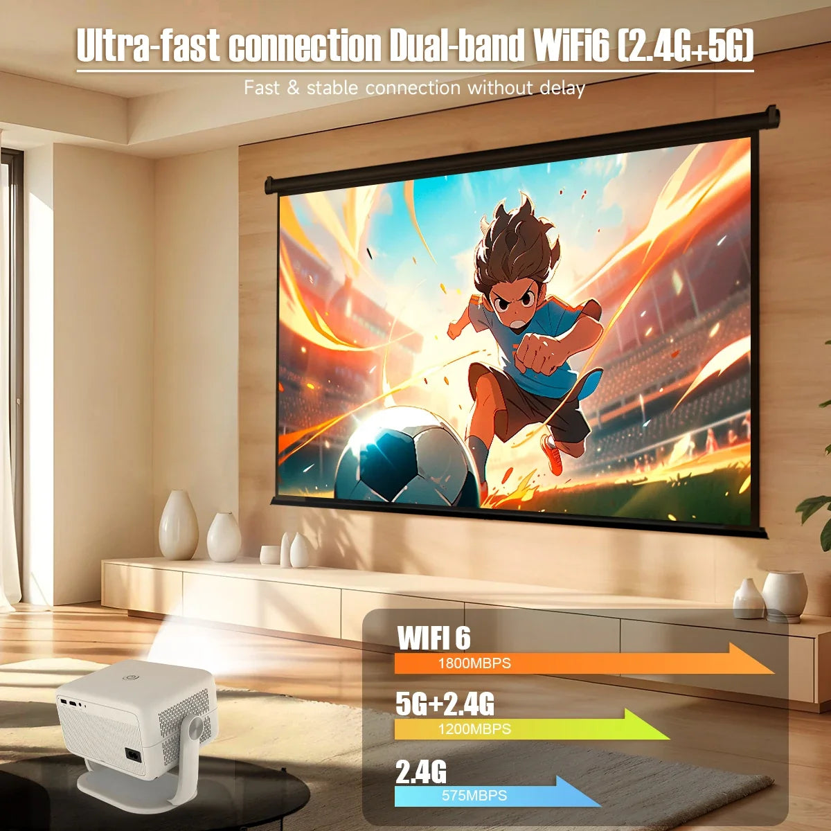 Magcubic 4K Android FHD 1080P Native Projector - Bluetooth Wifi Home Cinema