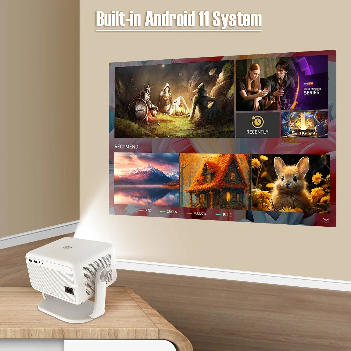 Magcubic 4K Android FHD 1080P Native Projector - Bluetooth Wifi Home Cinema