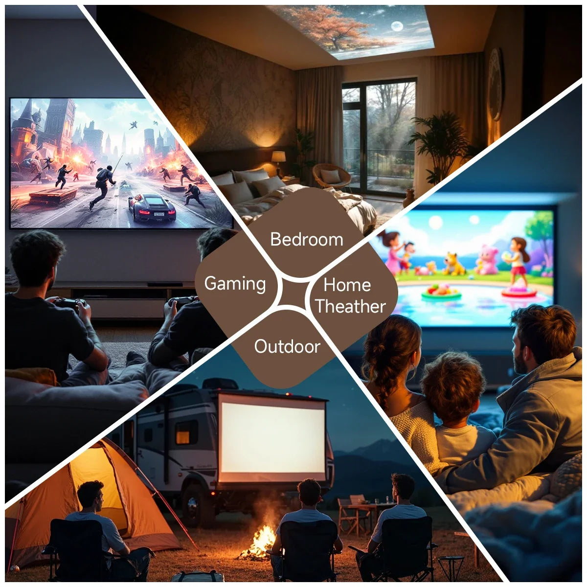 Magcubic 4K Android FHD 1080P Native Projector - Bluetooth Wifi Home Cinema