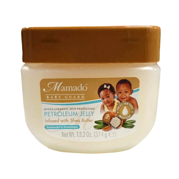 Mamado Petroleum Jelly with Shea Butter: Intense Hydration & Skin Protection 13.2 oz