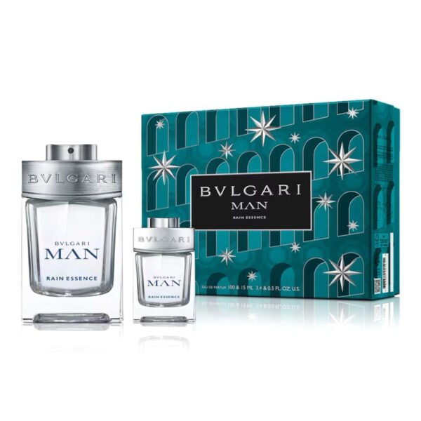 Bvlgari Man Rain Essence Gift Set 100ml EDP + 15ml EDP Men's Fragrance