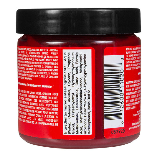 Manic Panic Pillarbox Red Semi-Permanent Hair Dye - Bright True Red Vegan