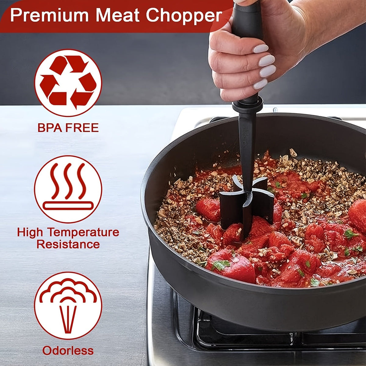 Manual Meat Shredder - Heat-Resistant, Non-Stick Beef & BBQ Tool