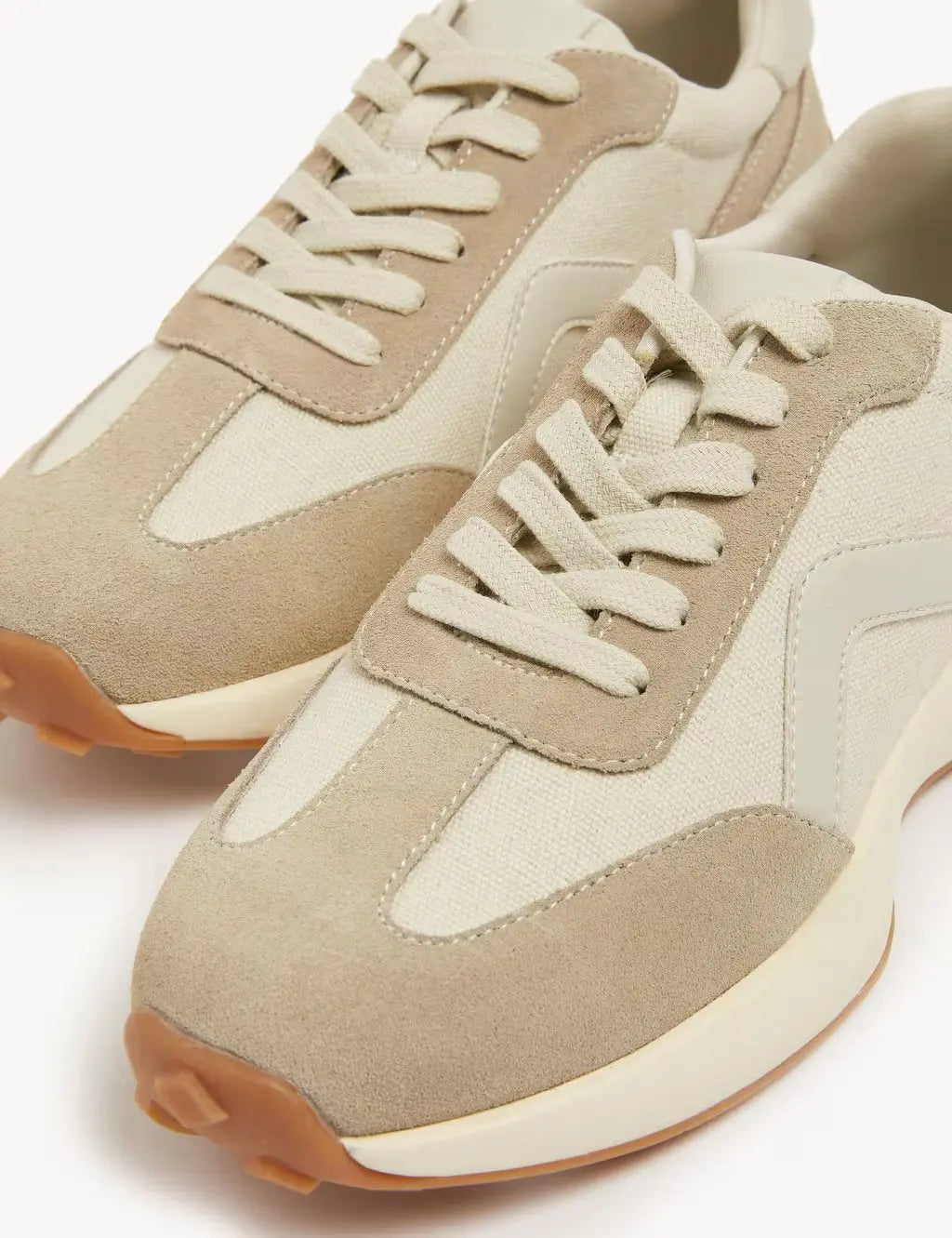 Marks and Spencer Leather Lace Up Side Detail Trainers