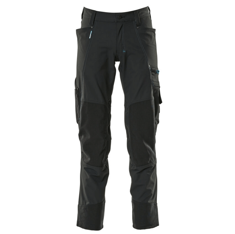 Mascot Advanced 17179 Ultimate Stretch Kneepad Work Trousers Black 33" Waist, 35" Leg