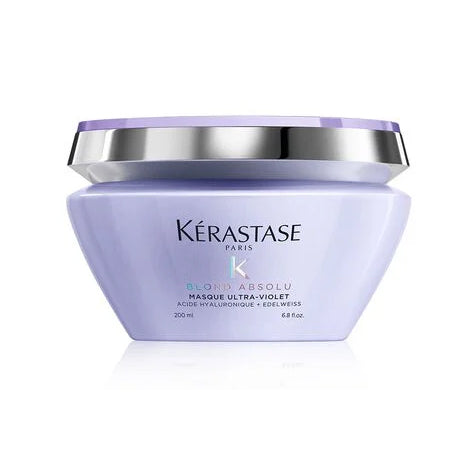 Kerastase Masque Ultra Violet Purple Hair Mask Neutralises Brassiness & Deeply Conditions for Blonde, Bleached, Grey & Highlighted Hair 200ml/6.76 oz