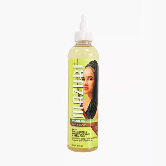 Mazuri Braid Oil Hair & Scalp: Nourishes, Strengthens & Soothes for Braids, Locs & Protective Styles 237ml/8.01 fl oz