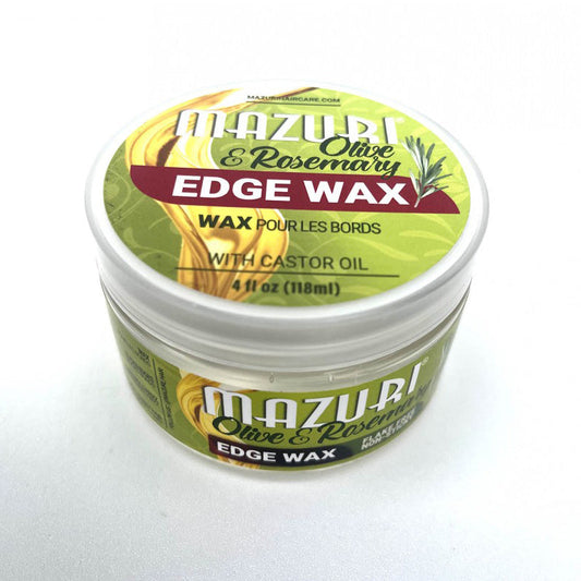 Mazuri Olive & Rosemary Edge Wax - Define & Nourish Edges for Natural & Textured Hair 118ml/3.99 oz