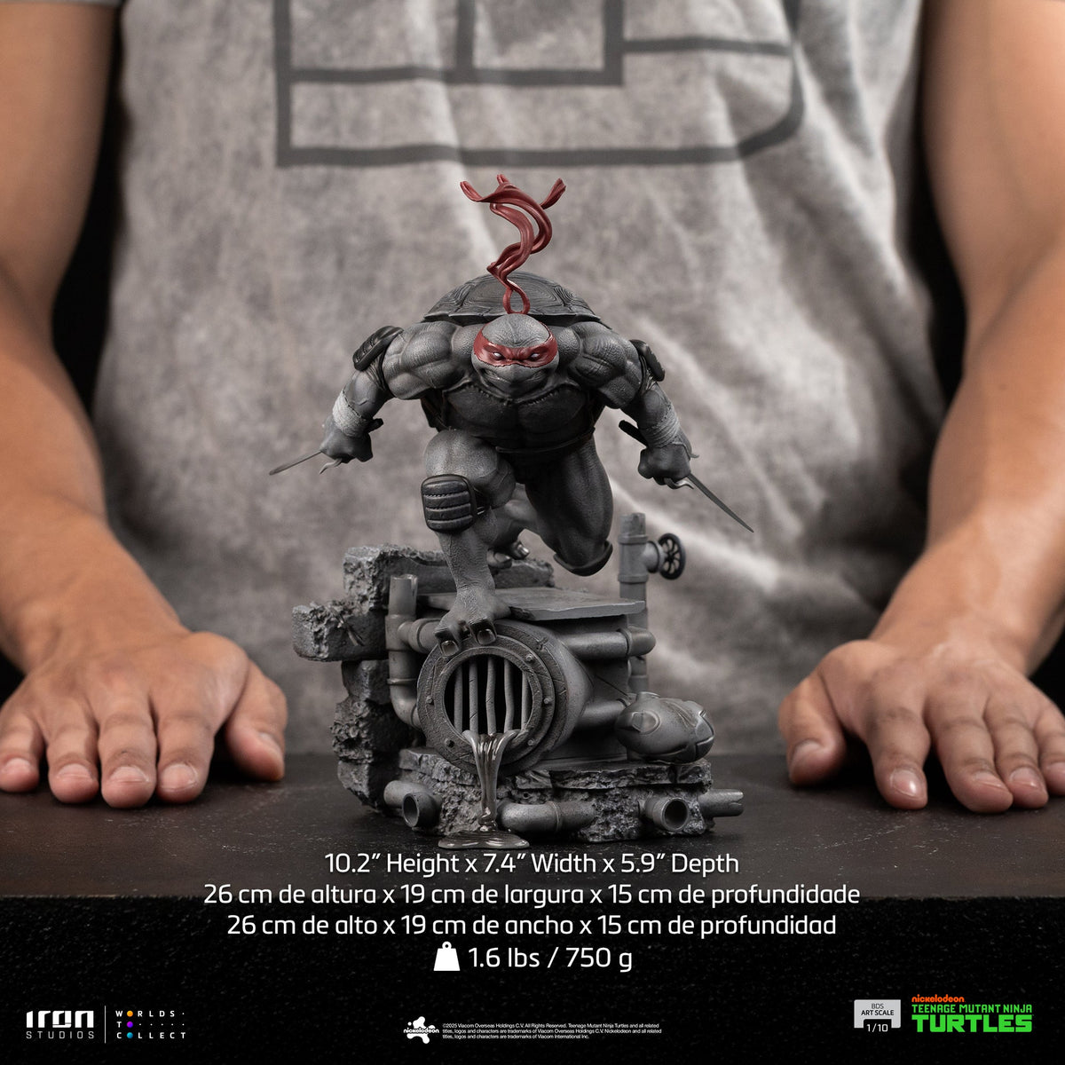Statue Raphael (Black and White Variant) - Teenage Mutant Ninja Turtles - BDS Art Scale 1/10 - Iron Studios