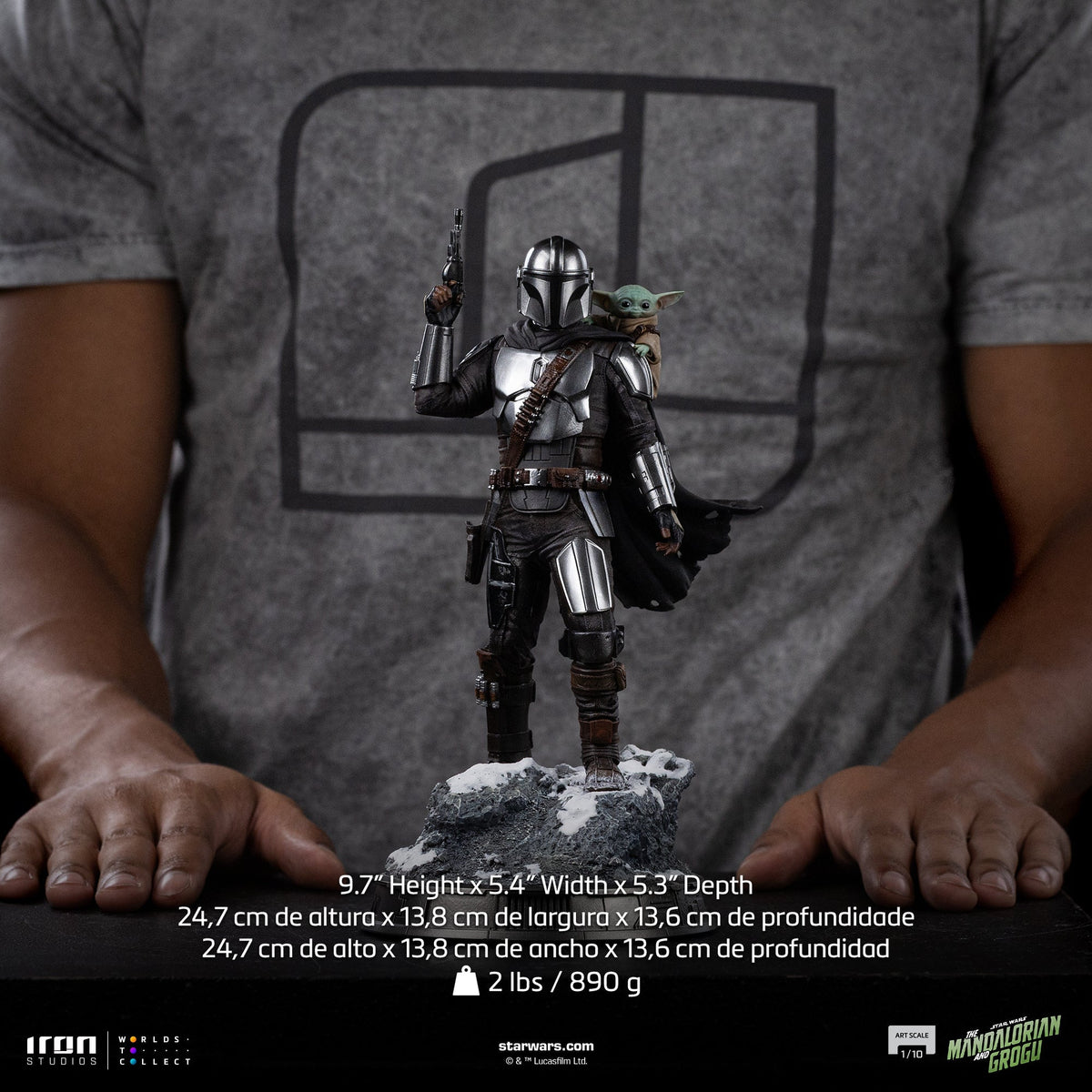Pre-Order - Statue Mandalorian and Grogu - The Mandalorian and Grogu Movie - Art Scale 1/10 - Iron Studios