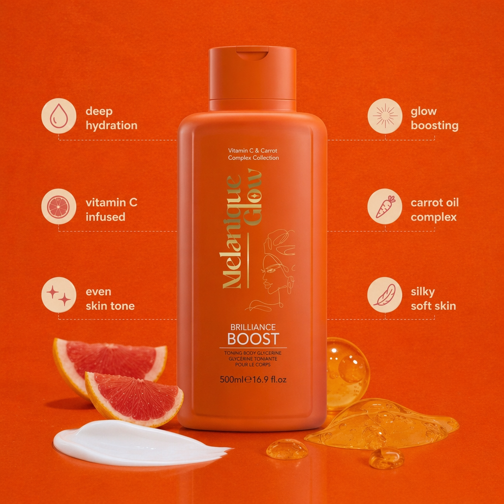 Melanique Glow Brilliance Boost Toning Body Glycerine 16.9oz