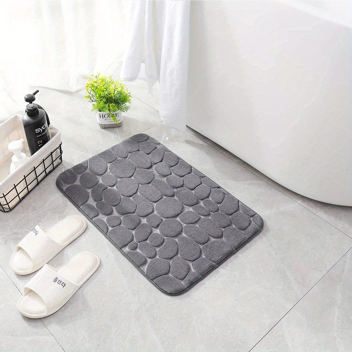 Memory Foam Bath Mat - Soft, Absorbent & Non-Slip Bathroom Rug