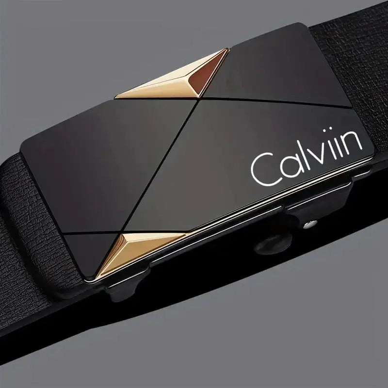 Men's PU Leather Belt – Stylish Automatic Buckle for Casual & Business Wear