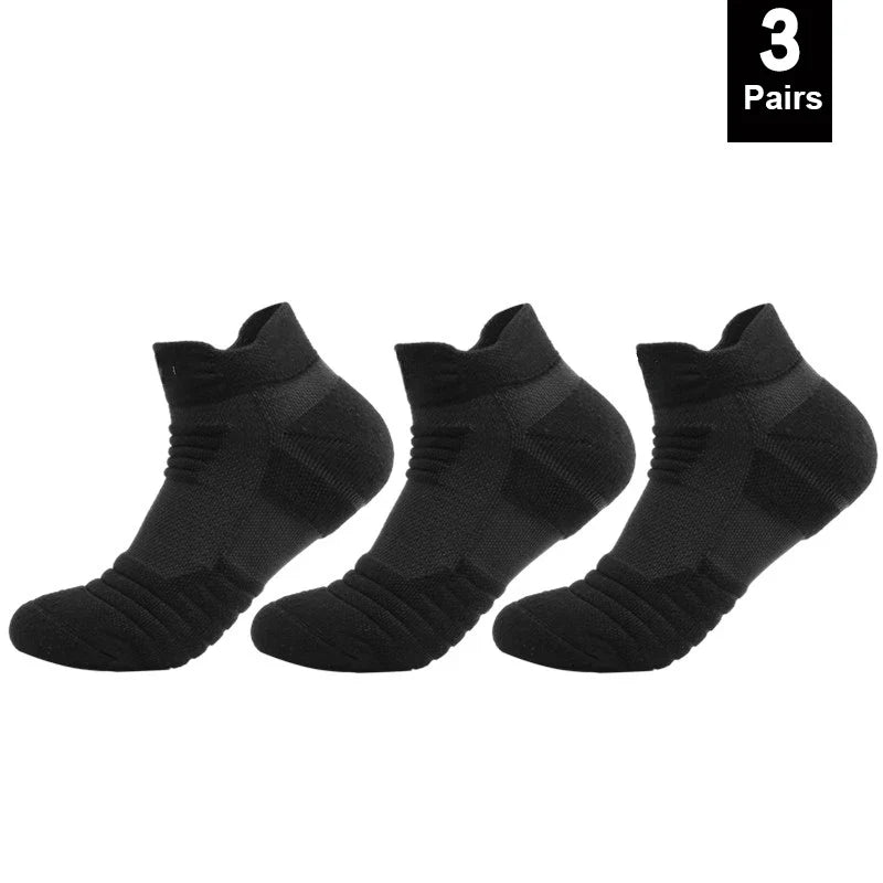 Anti-Slip Socks for Men - Breathable Cotton Sports Socks, Deodorising Grip Ankle Socks