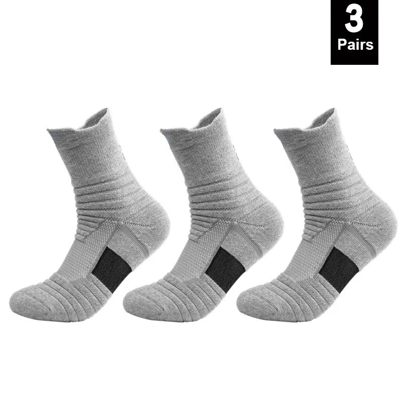 Anti-Slip Socks for Men - Breathable Cotton Sports Socks, Deodorising Grip Ankle Socks