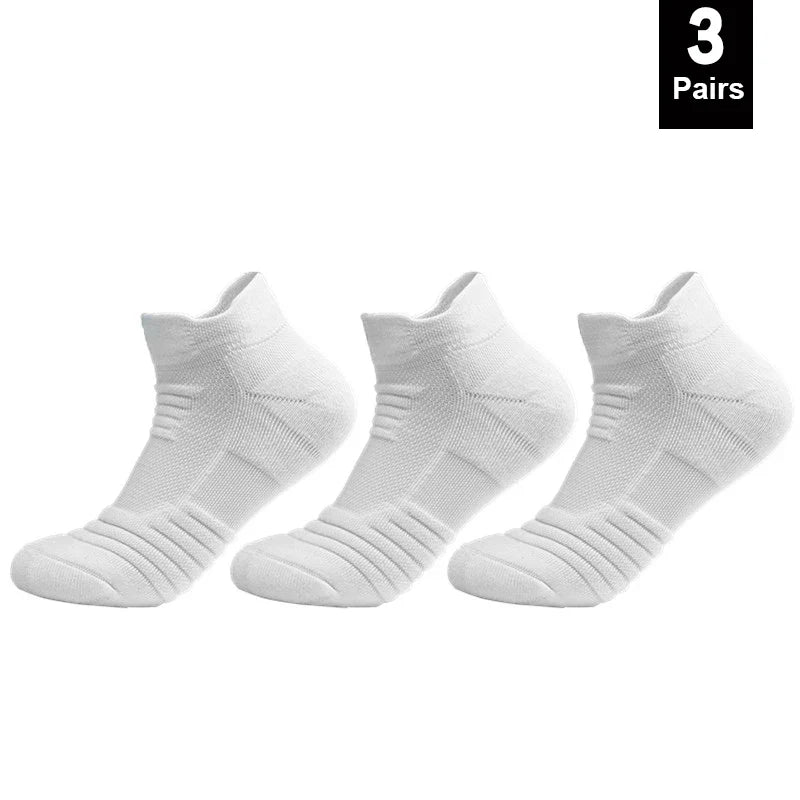 Anti-Slip Socks for Men - Breathable Cotton Sports Socks, Deodorising Grip Ankle Socks