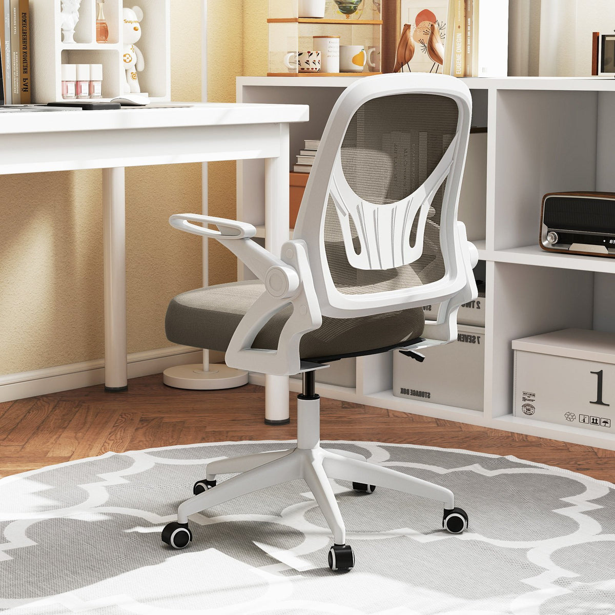 Mesh Office Chair Ergonomic Height Adjustable Swivel Task Computer Desk Chair -Black