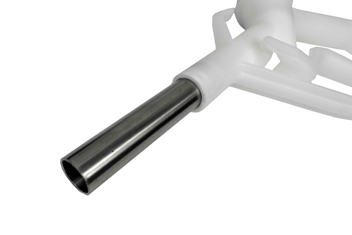 Fuel Gun White 3/4" Barb Inlet - Metal Outlet