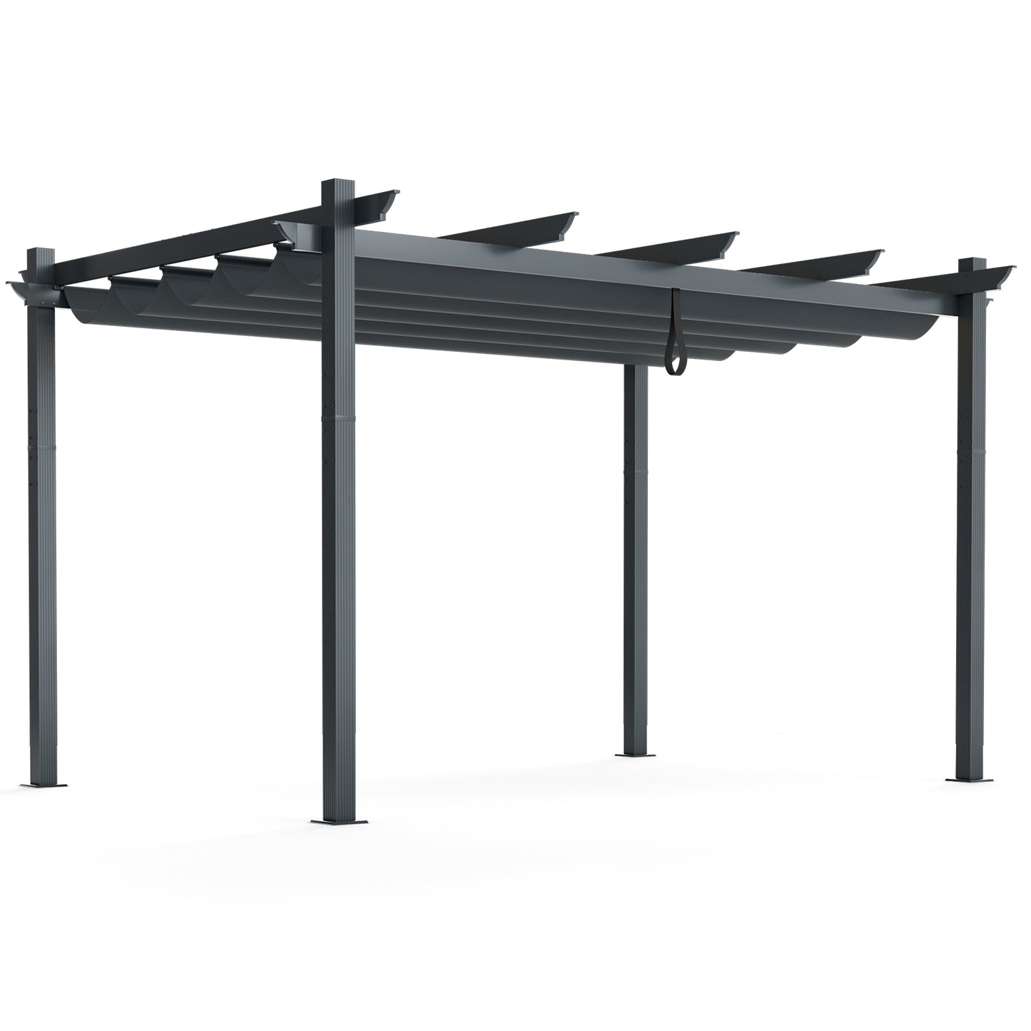 3 x 4 M Outdoor Retractable Pergola with Sun Shade Canopy-Beige