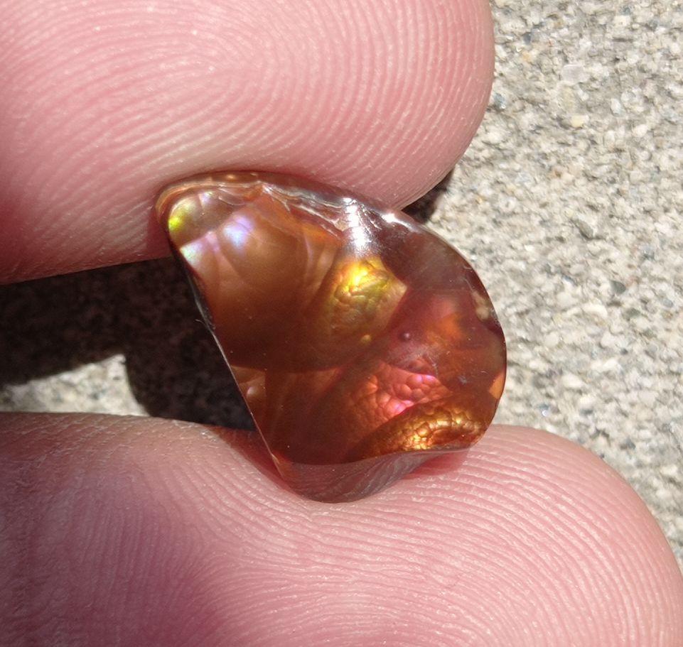7.8ct Natural Fire Agate From Mexico, Rare Fire Agate, Pink Fire Agate- Perfect gemstone Gift, Dimensions - 16x11x6mm
