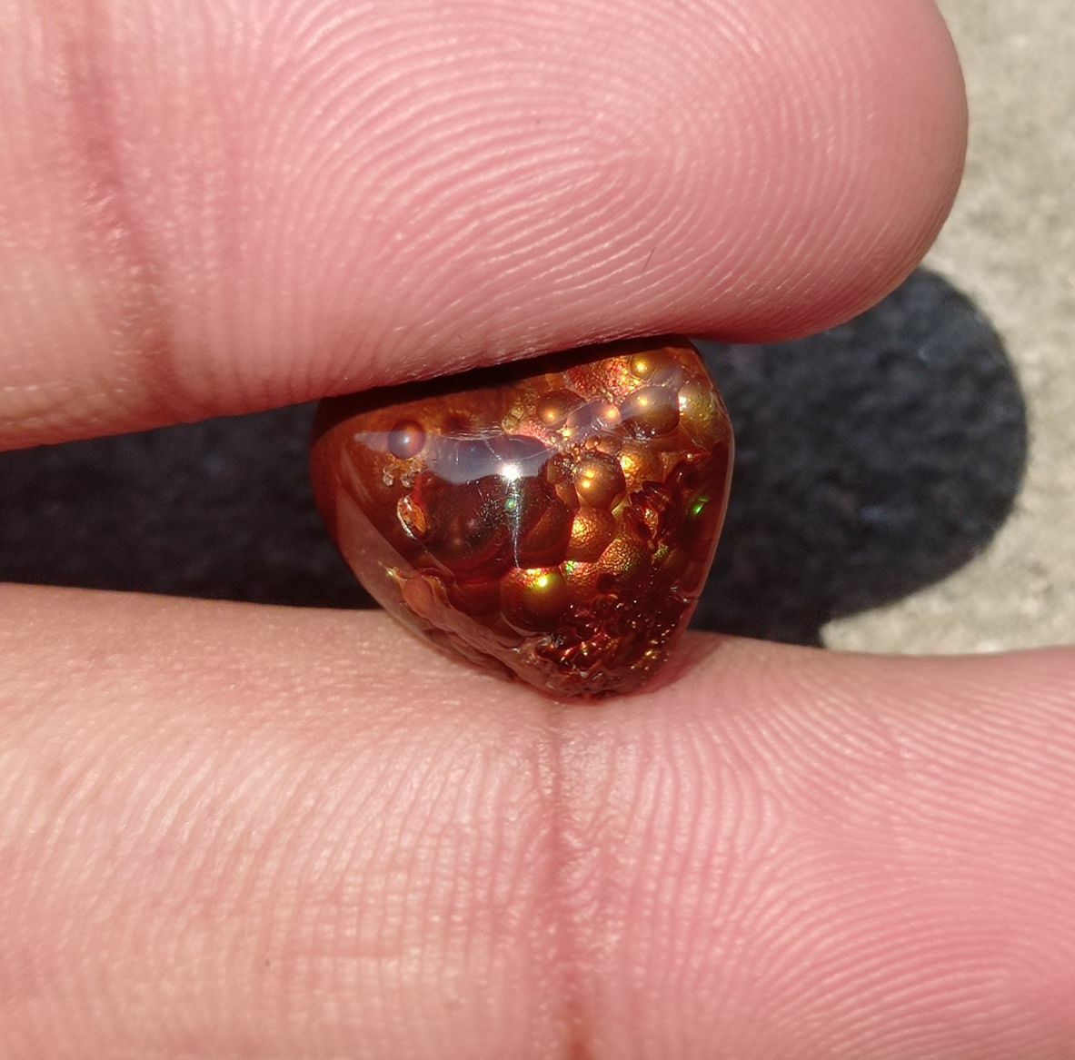 8.5ct Rare Fire Agate, Yellow Bubbly Fire Agate - Fire Agate AZ, Perfect gemstone Gift,  Dimensions -  14x13  mm