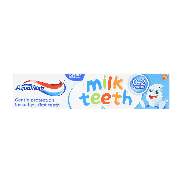 Aquafresh Milk Teeth Toothpaste: Cavity Protection & Gentle Cleaning for Babies & Toddlers 75 ml/2.54 oz