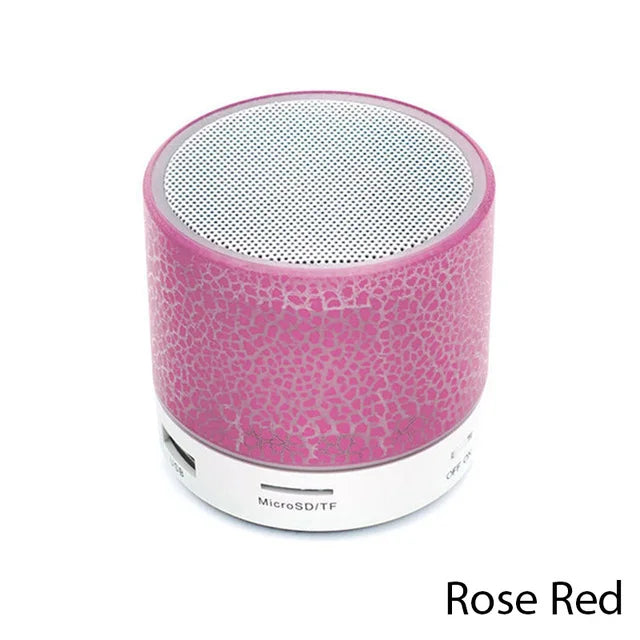 Mini Portable Audio - Wireless Bluetooth Subwoofer Speaker with Dazzling Crack LED