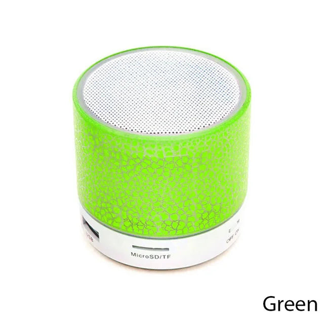 Mini Portable Audio - Wireless Bluetooth Subwoofer Speaker with Dazzling Crack LED