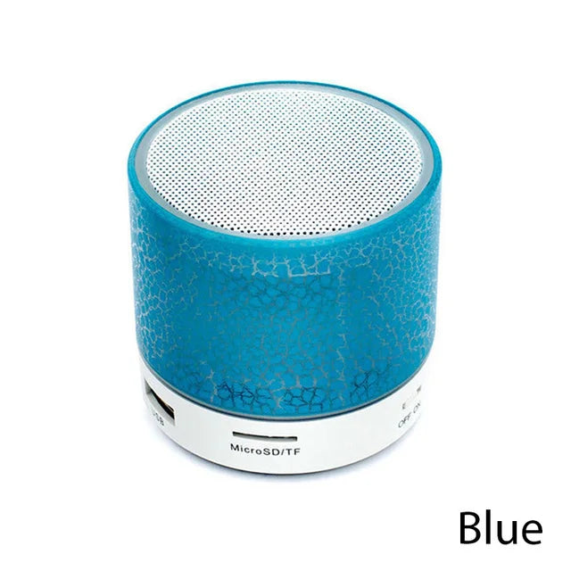 Mini Portable Audio - Wireless Bluetooth Subwoofer Speaker with Dazzling Crack LED