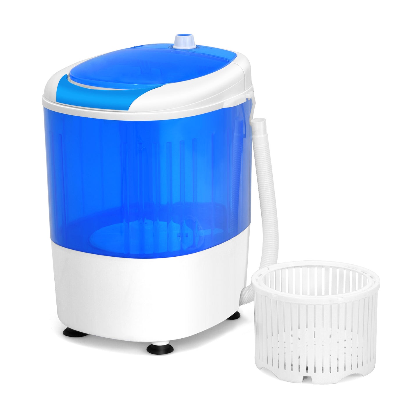 2 in 1 Mini Single Tub Washer Semi-automatic Spin Dryer-Grey