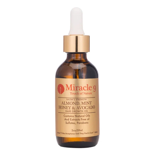 Miracle 9 Salem's Strength Almond, Mint, Honey & Avocado Hair Growth Oil Nourishing Blend 59 ml/2.0 oz