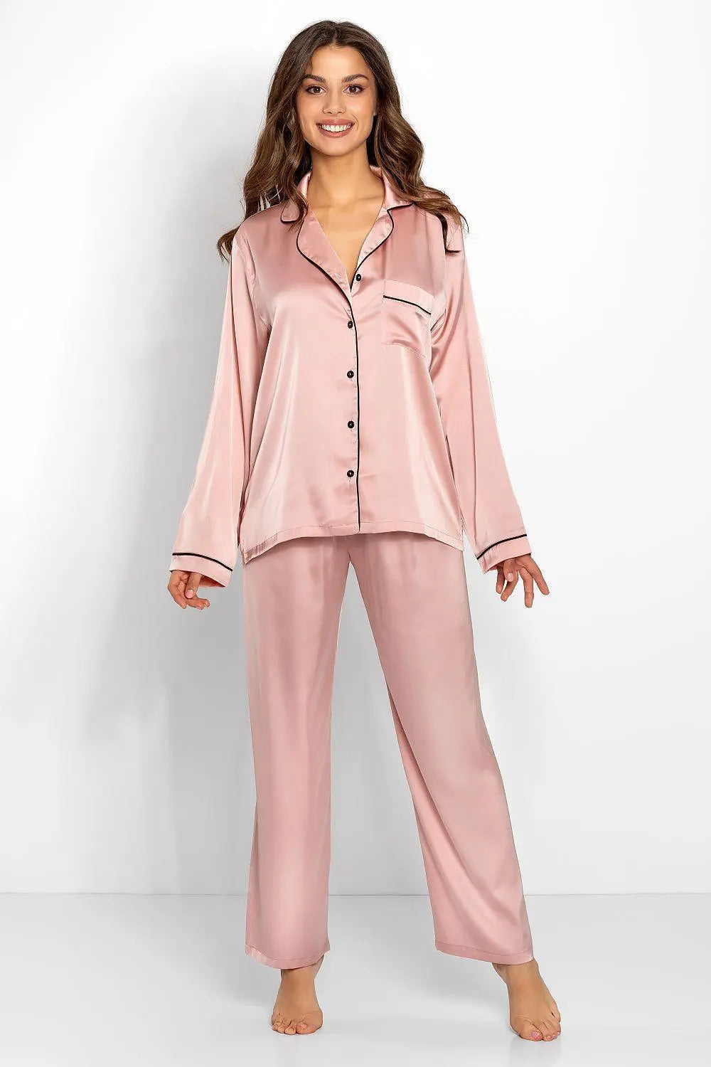 Momenti Per Me high-quality blouse and long pants womens pajamas