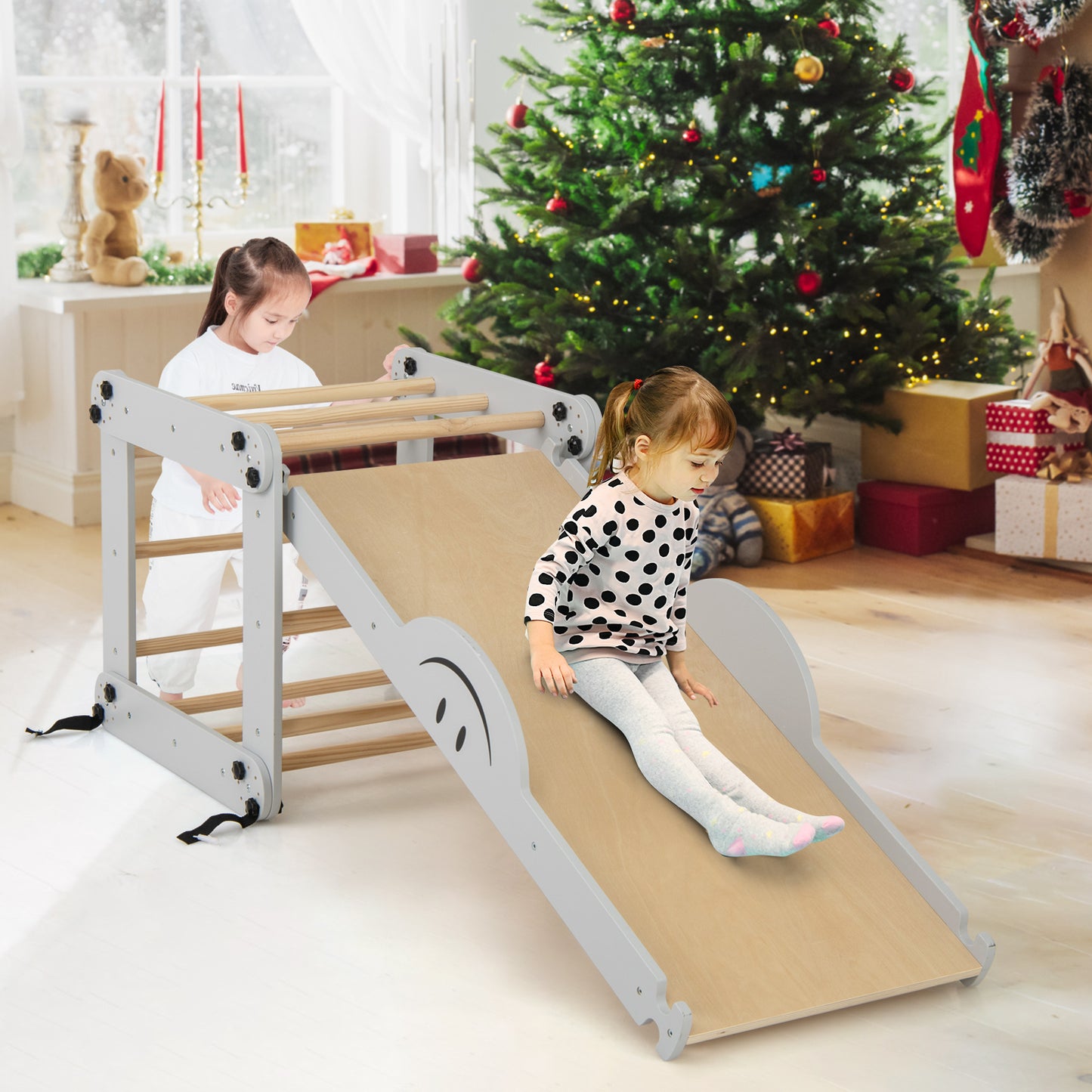 Montessori Climbing Set for Toddlers Foldable with Fun Seesaw-Colourful