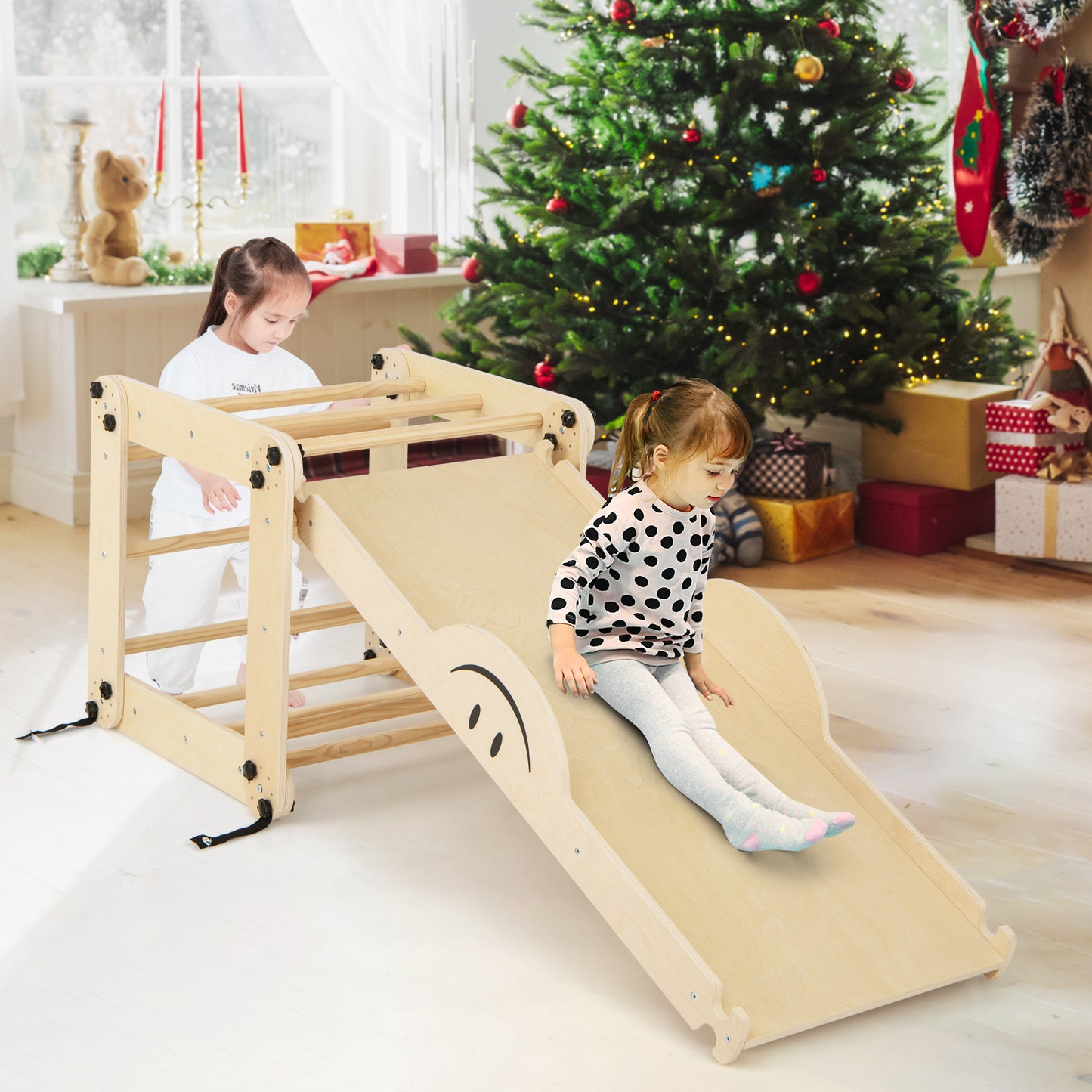 Montessori Climbing Set for Toddlers Foldable with Fun Seesaw-Colourful