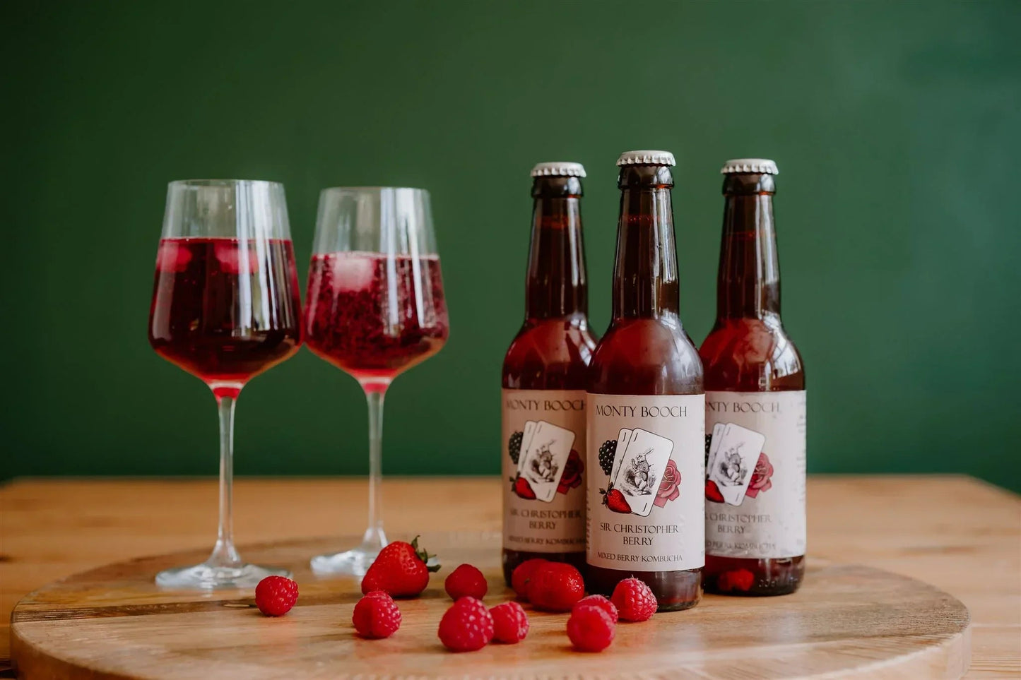 Sir Christopher Berry Raw, Unfiltered, Mixed Berry Kombucha 330ml (12 Pack)