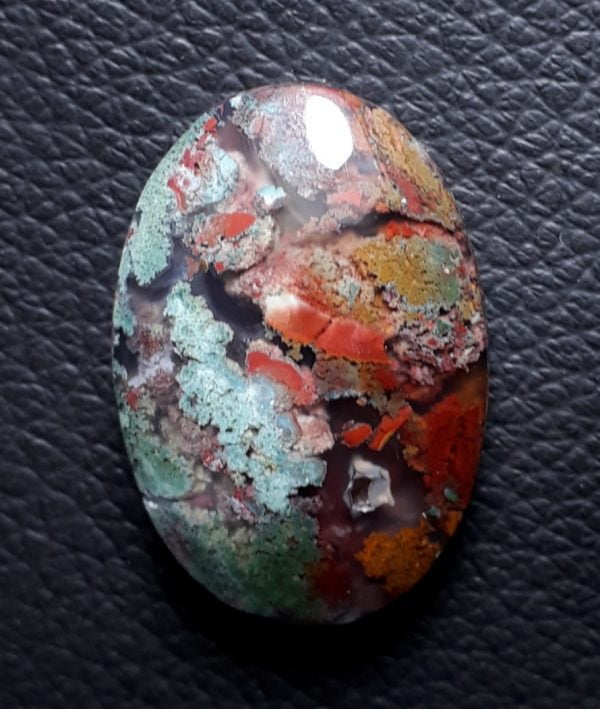 20.7ct Moss Agate - Green Moss Agate - 24.1x16.8x7mm