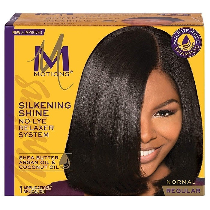 Motions Silkening Shine No-Lye Relaxer Kit for Beautifully Straight Hair Regular