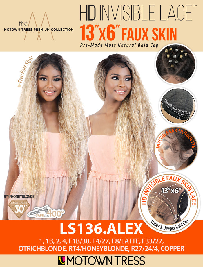 Motown Tress HD Invisible Lace Synthetic Wig - LS136 Alex for Seamless Blend & Adjustable Fit