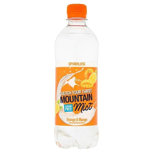 Mountain Mist Orange & Mango Flavoured Sparkling Spring Water 500ml (Case of 12)
