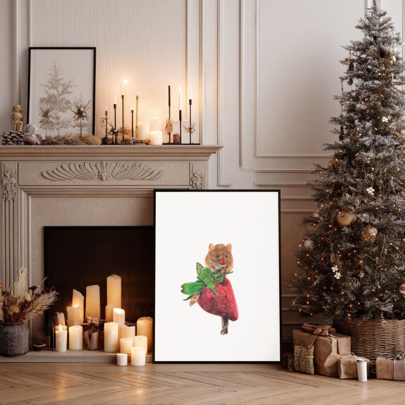 Field Mouse Woodland Art Print